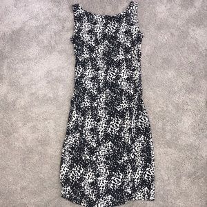 Women’s black & white cheetah cocktail dress, sz.L